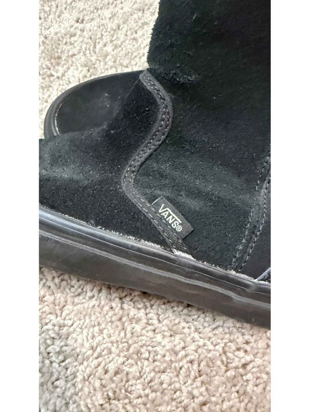 Vans black suede